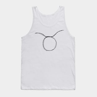 Dark and Gritty Taurus Zodiac Sign Tank Top